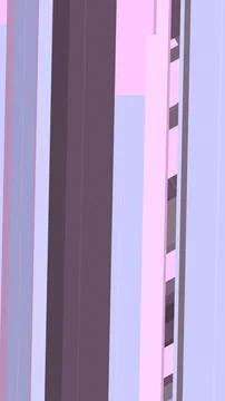 Tall building facade elements in purple and pink create a sleek, energetic .. イラスト素材