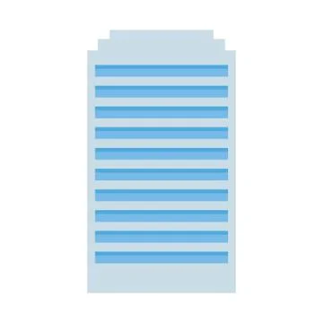Tall building icon, flat design Ilustração Stock