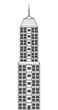 Tall building icon Ilustración de archivo