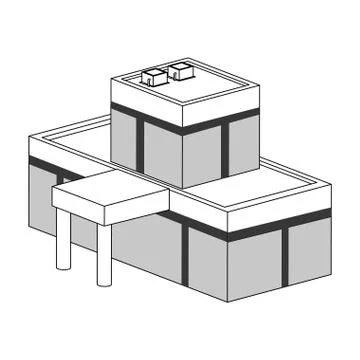 Tall building icon Ilustración de archivo