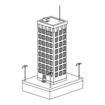 Tall building icon Ilustración de archivo