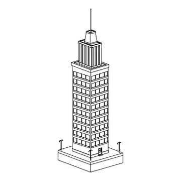 Tall building icon Ilustración de archivo