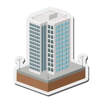 Tall building icon Ilustración de archivo
