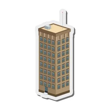 Tall building icon Ilustración de archivo