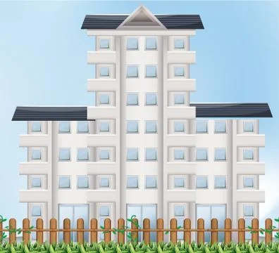 A tall building Ilustración de archivo