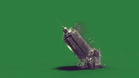 A tall building isolated on green screen background Vídeo Stock 336955078