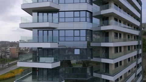 Tall Building With Many Windows Stock Footage 270219045