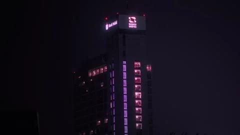 Tall Building in The Rain #2 Stock Footage 244130376