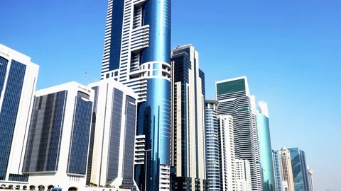 Tall buildings in Dubai Stock Footage 101679333