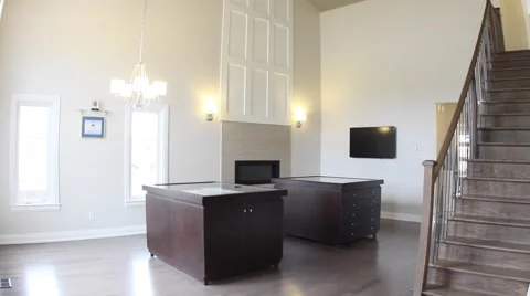 Tall ceiling upwards pan Stock Footage 55384980