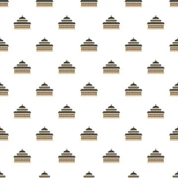 Tall church pattern seamless Stock Illustration
