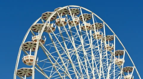 Tall Classical Fair Ferris Wheel In France Video stock 54146067