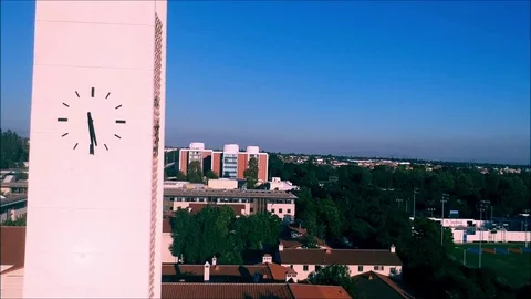 Tall Clock Building Stock Footage 80849853