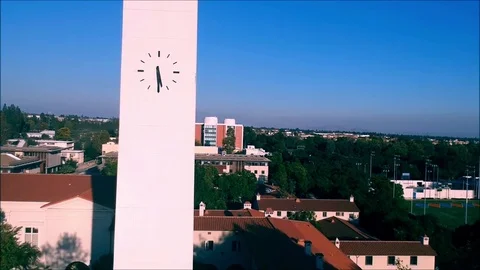 Tall Clock Building Stock Footage 80850286
