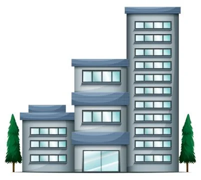 A tall condo building Ilustración de archivo