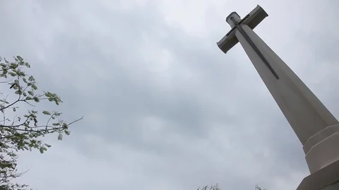 Tall Cross pan Stock Footage 89588419