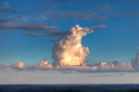 Tall cumulus cloud Stock Photos