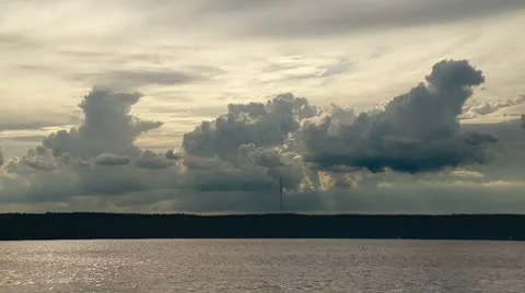 Tall cumulus clouds timelapse Stock Footage 10790664