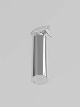 Tall cylindrical Trigger spray bottle mockup, aluminum can sprayer packaging Illustrazione stock