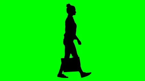 Tall Female Walking Green Screen Silhoue... | Stock Video | Pond5