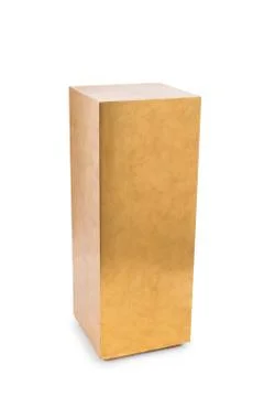 Tall Golden Rectangular Pedestal Cut-out Foto stock