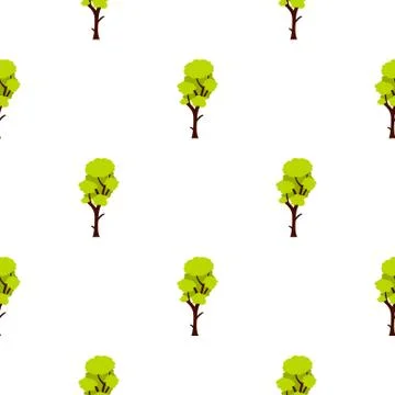 Tall green tree pattern flat 스톡 일러스트