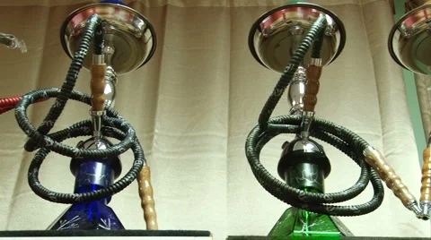 Tall Hookah Display Stock Footage 1105644