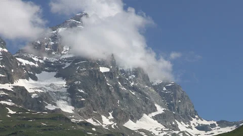 Tall mountain in cloudy day Stock Footage 33061396
