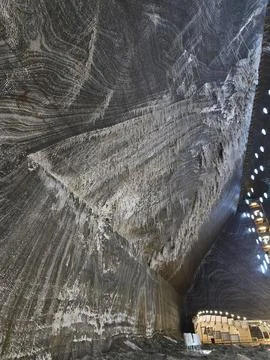 Tall patterned salt wall Stock Photos