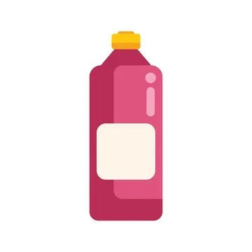 Tall pink bottle packaging featuring blank label for branding Stock Illustration