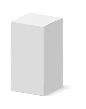 Tall rectangular box mockup with a realistic perspective, perfect for showcasing Stock Illustration