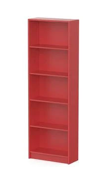 Tall red bookcase Stock Illustration