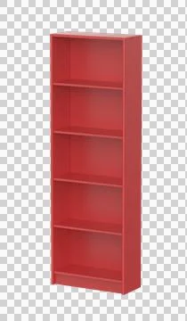 Tall red bookcase Stock Illustration