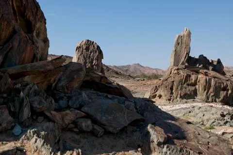 Tall Rock Structures.tif 스톡 사진