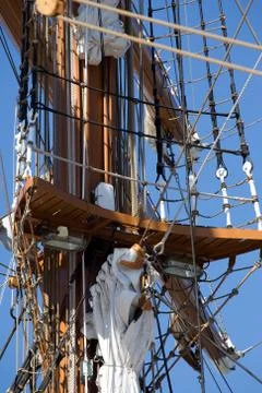 Tall sail ship rigging Stock Photos
