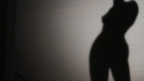 Tall Shadow Lady Stock Footage 246027940