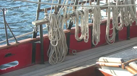 Tall Ship in the Port Stock Footage 21771685