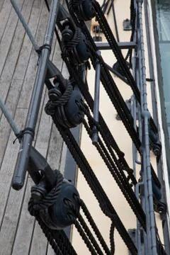 Tall ship rigging Stock Photos