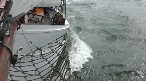 Tall ship at sea 库存影片 66234185