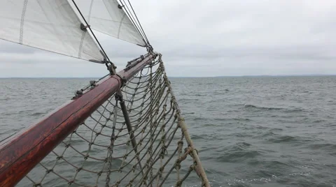 Tall ship at sea Video stock 66235751
