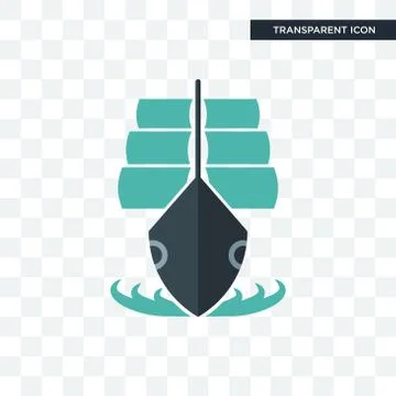 Tall ship vector icon isolated on transparent background, tall ship logo desi Stock Illustration