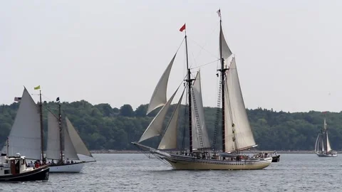 Tall Ship Windjammer Parade Stock Footage 172608192