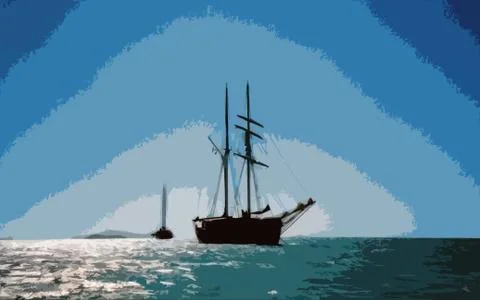 Tall Ships Stock Illustration