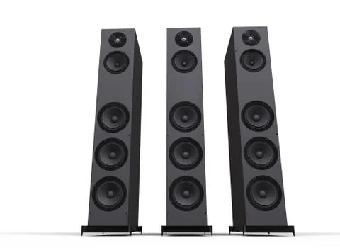 Tall Speakers Stock Illustration