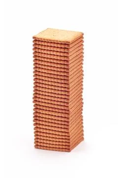 Tall stack of biscuits Stock Photos