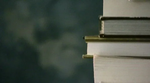 Tall Stack of Books Stock Footage 626452