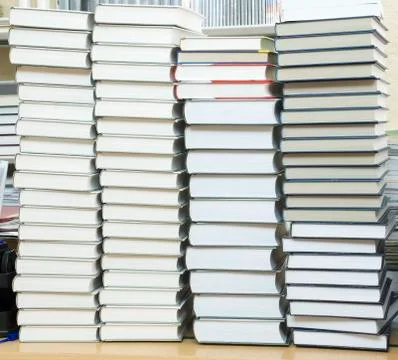 Tall stack of books Stock Photos