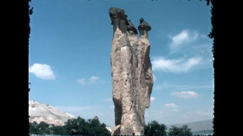 Tall Stone Column Stock Footage 278101031