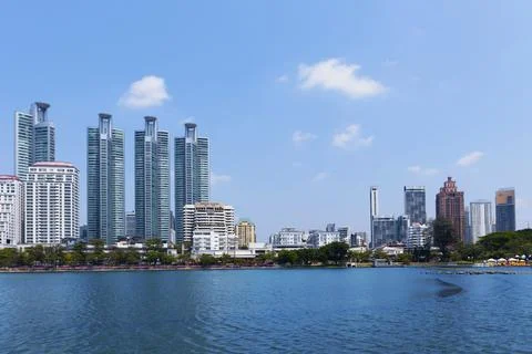 Tall structures in a large metropolis Large metropolis by day, panoramic pi.. Stock Photos