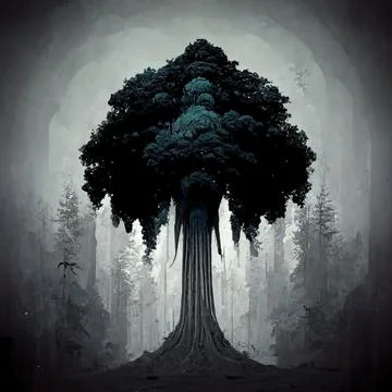 TALL TREE Stock Illustration